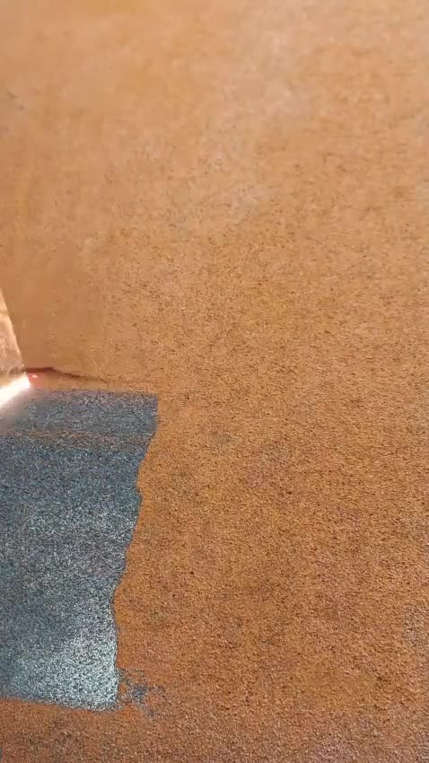 Localised rust removal on a steel surface