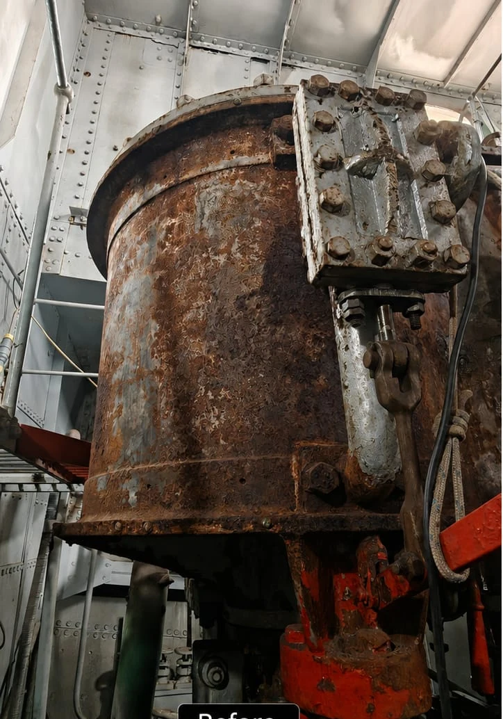 Industrial steel: untreated reference